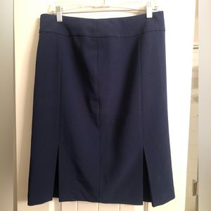 Evan Picone Navy Professional Skirt